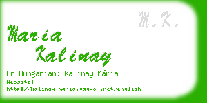 maria kalinay business card